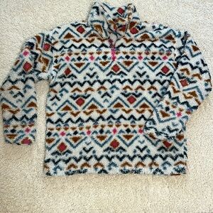 EDDIE BAUER L quarter zip jacket or sweater with mock turtleneck